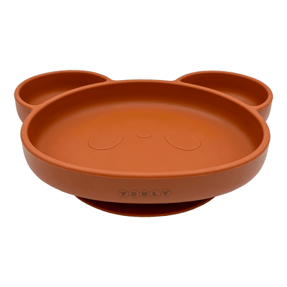 Kinderbord Met Zuignap - Kinderbord Beer - Roest Bruin - Youly