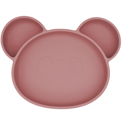 Kinderbord Met Zuignap - Kinderbord Beer - Vintage Roze - Youly
