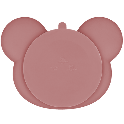 Kinderbord Met Zuignap - Kinderbord Beer - Vintage Roze - Youly