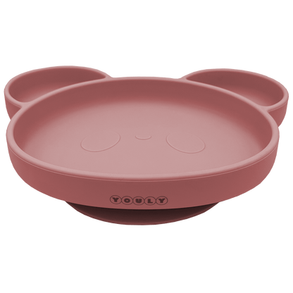 Kinderbord Met Zuignap - Kinderbord Beer - Vintage Roze - Youly