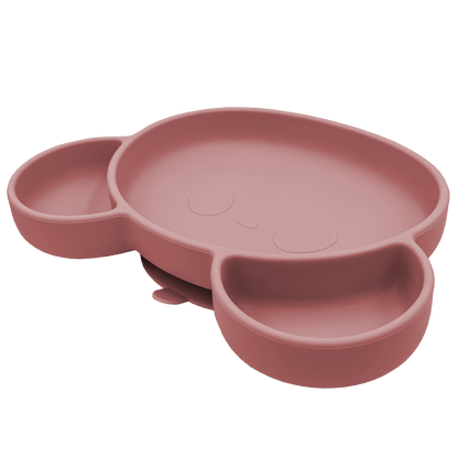 Kinderbord Met Zuignap - Kinderbord Beer - Vintage Roze - Youly