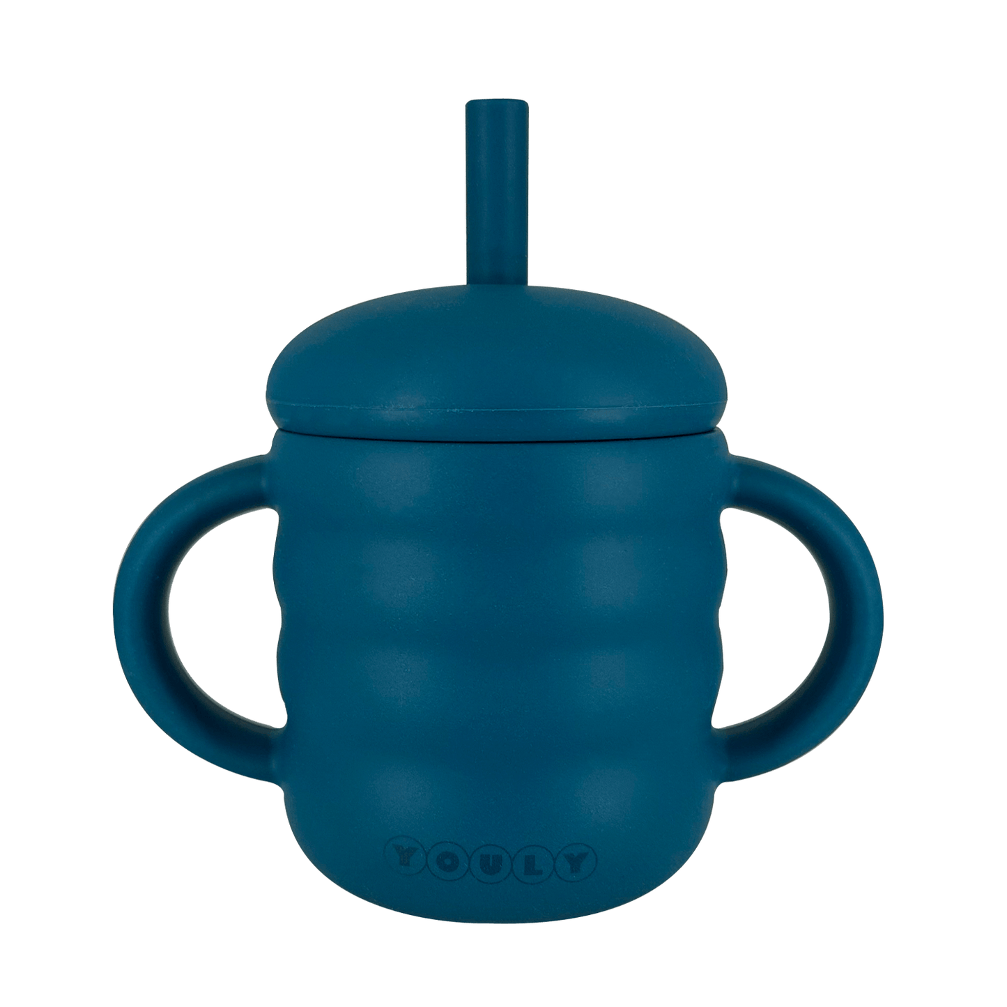 Rietjesbeker Siliconen - Rietjesbeker Bubble Marine Blauw - Youly