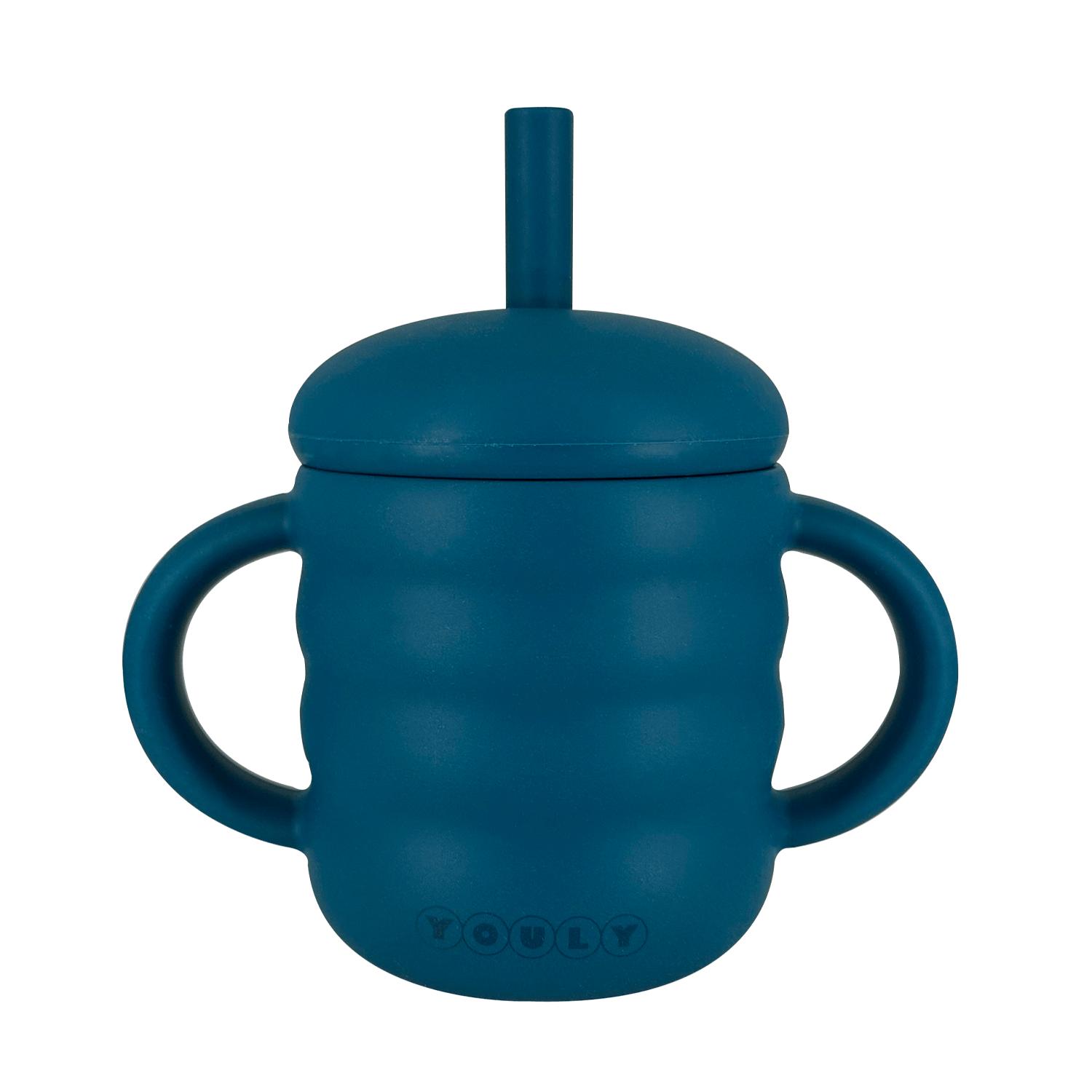 Rietjesbeker Siliconen - Rietjesbeker Bubble Marine Blauw - Youly