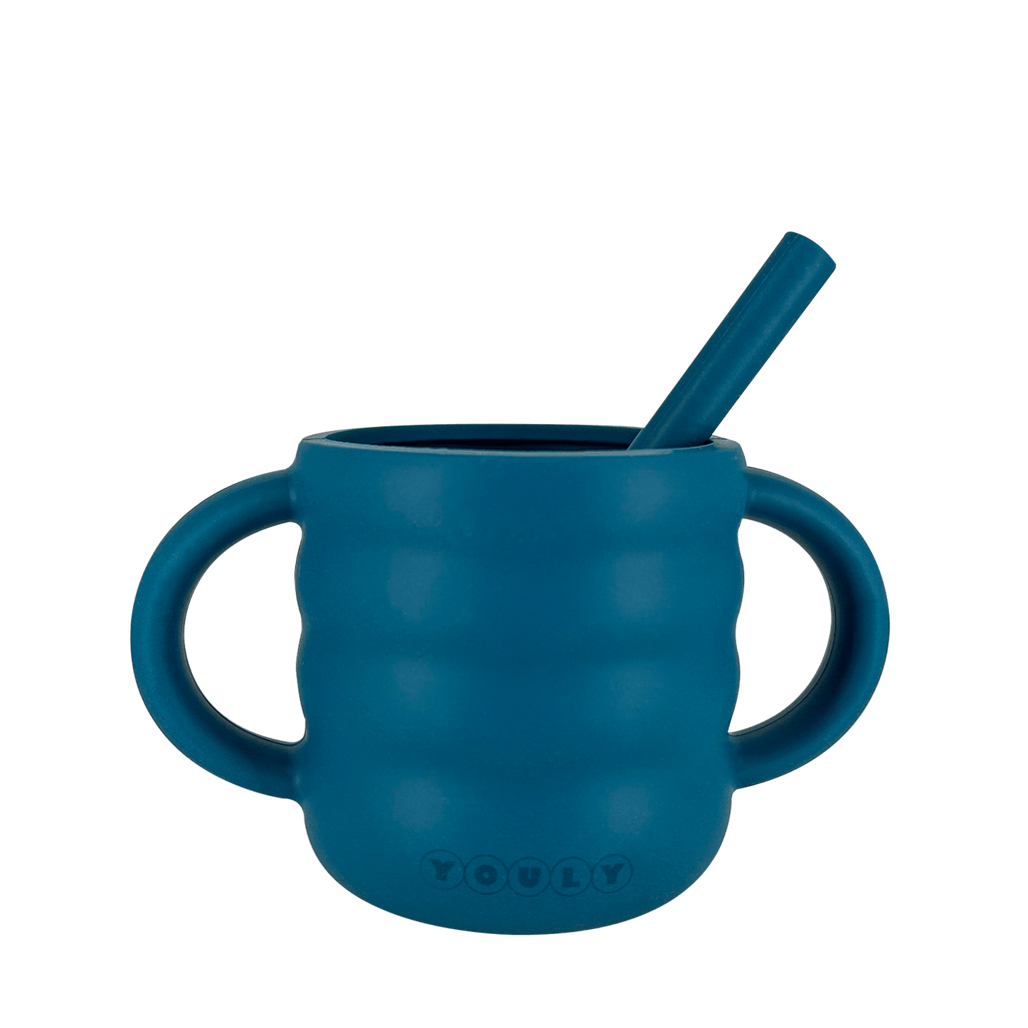 Rietjesbeker Siliconen - Rietjesbeker Bubble Marine Blauw - Youly