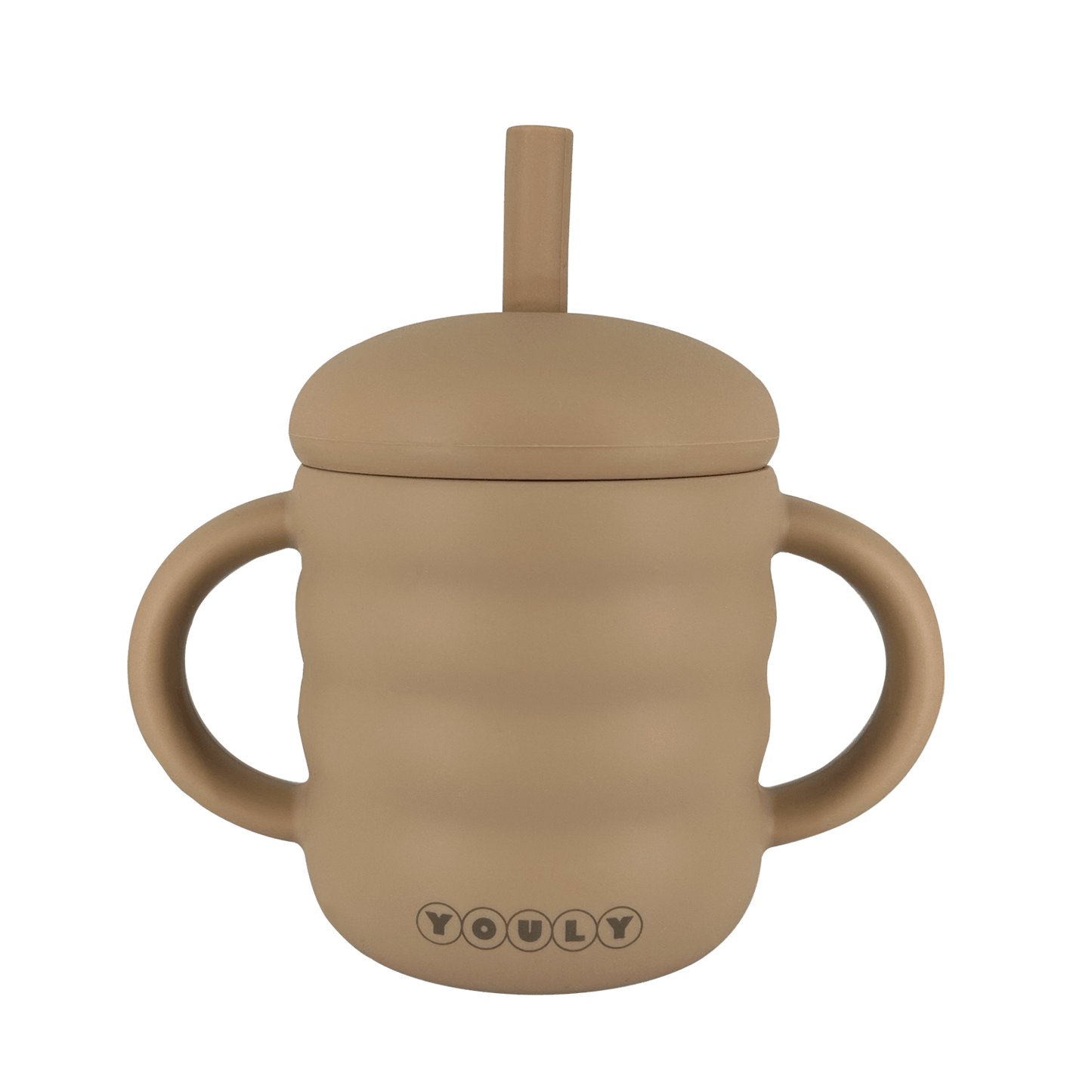 Rietjesbeker Siliconen Kind - Rietjesbeker Bubble Urban Taupe - Youly
