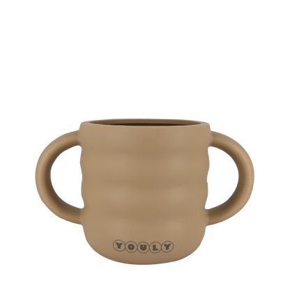 Rietjesbeker Siliconen Kind - Rietjesbeker Bubble Urban Taupe - Youly