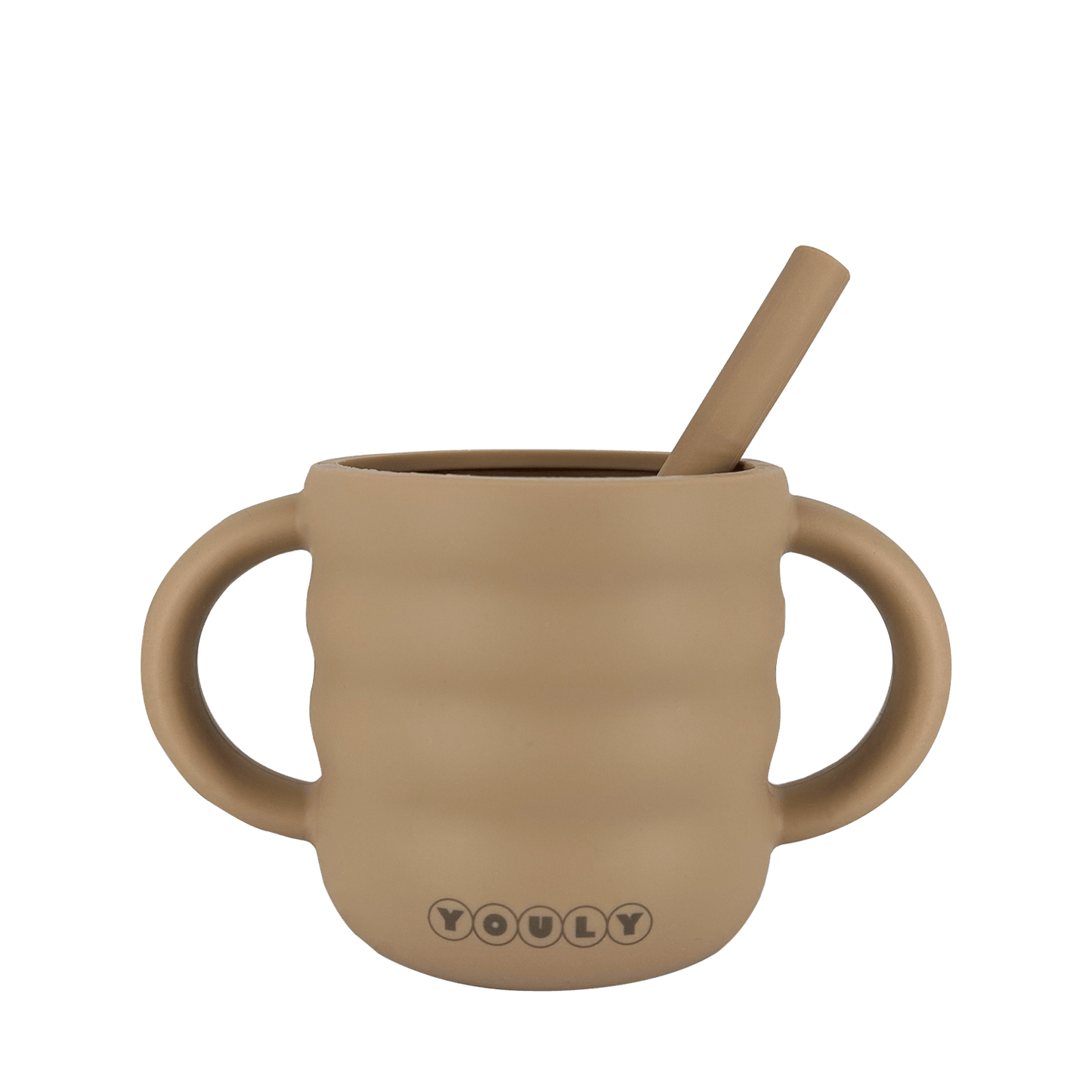 Rietjesbeker Siliconen Kind - Rietjesbeker Bubble Urban Taupe - Youly