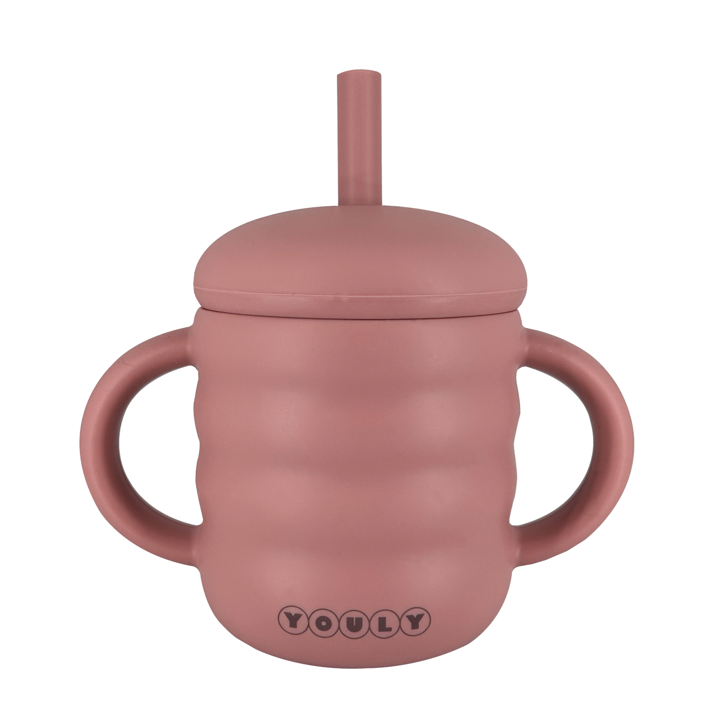 Rietjesbeker Baby Siliconen - Rietjesbeker Bubble Vintage Roze - Youly