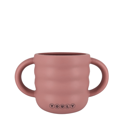Rietjesbeker Baby Siliconen - Rietjesbeker Bubble Vintage Roze - Youly