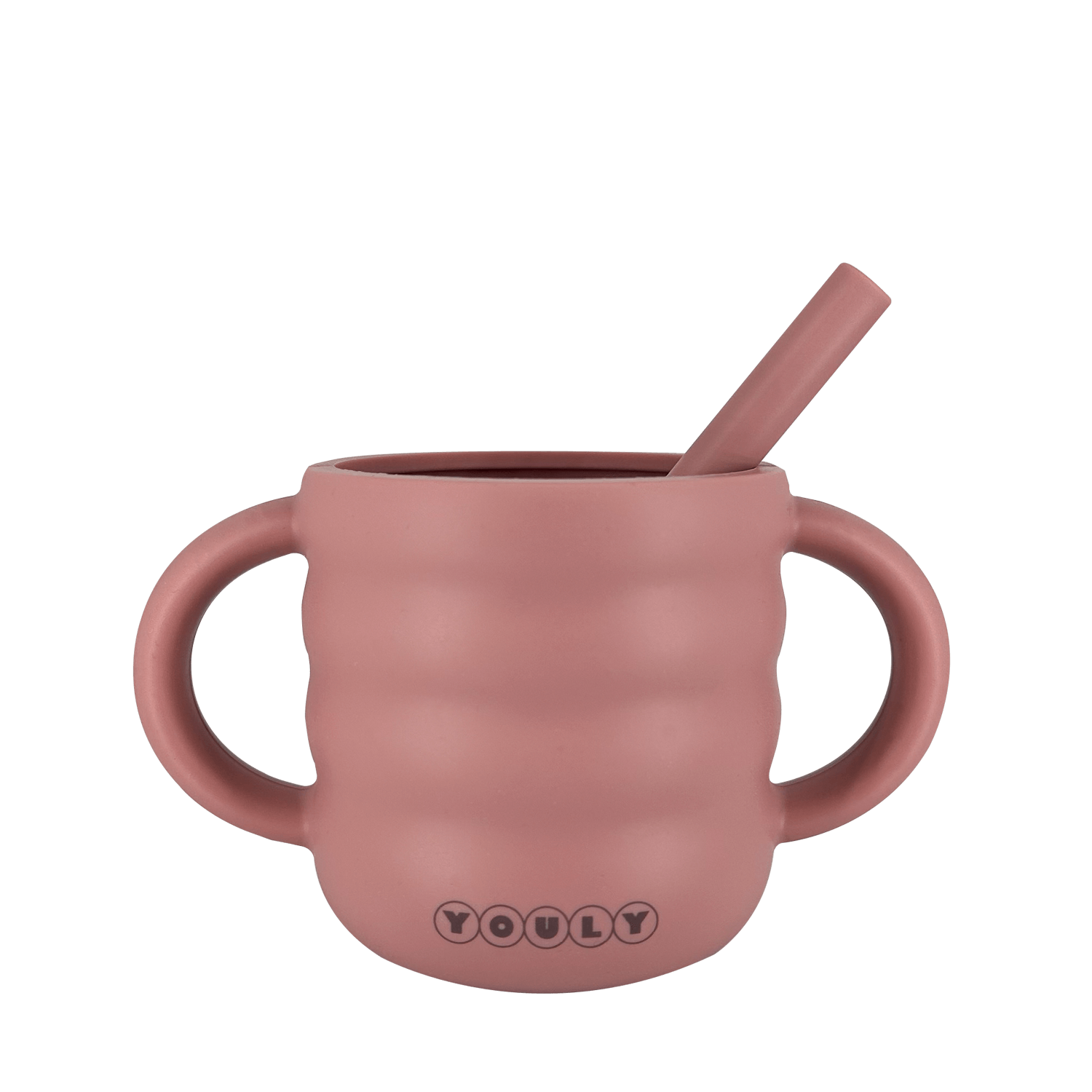 Rietjesbeker Baby Siliconen - Rietjesbeker Bubble Vintage Roze - Youly