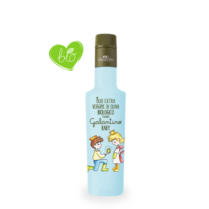 Galantino Baby biologische olijfolie – blauwe variant, 250ml, geschikt voor babyvoeding