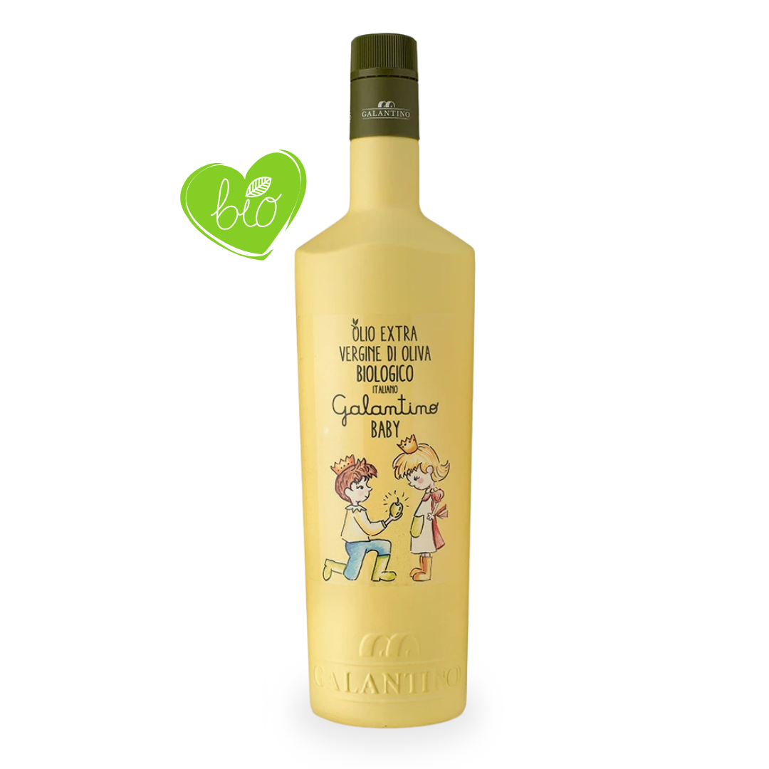 Galantino Baby biologische olijfolie – gele variant, 750ml, geschikt voor babyvoeding