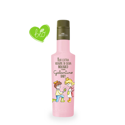 Galantino Baby biologische olijfolie – roze variant, 250ml, geschikt voor babyvoeding