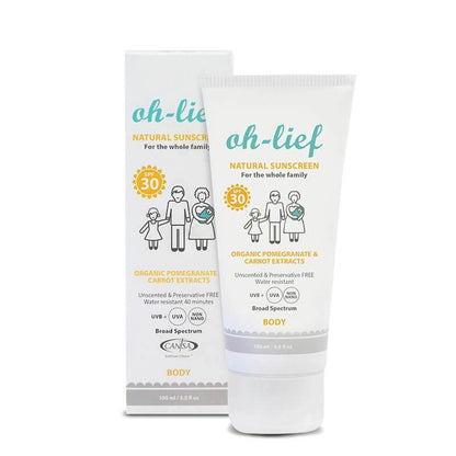 Natuurlijke Zonnebrandcrème - Oh-Lief Zonnebrand SPF 30 100 ml - Youly