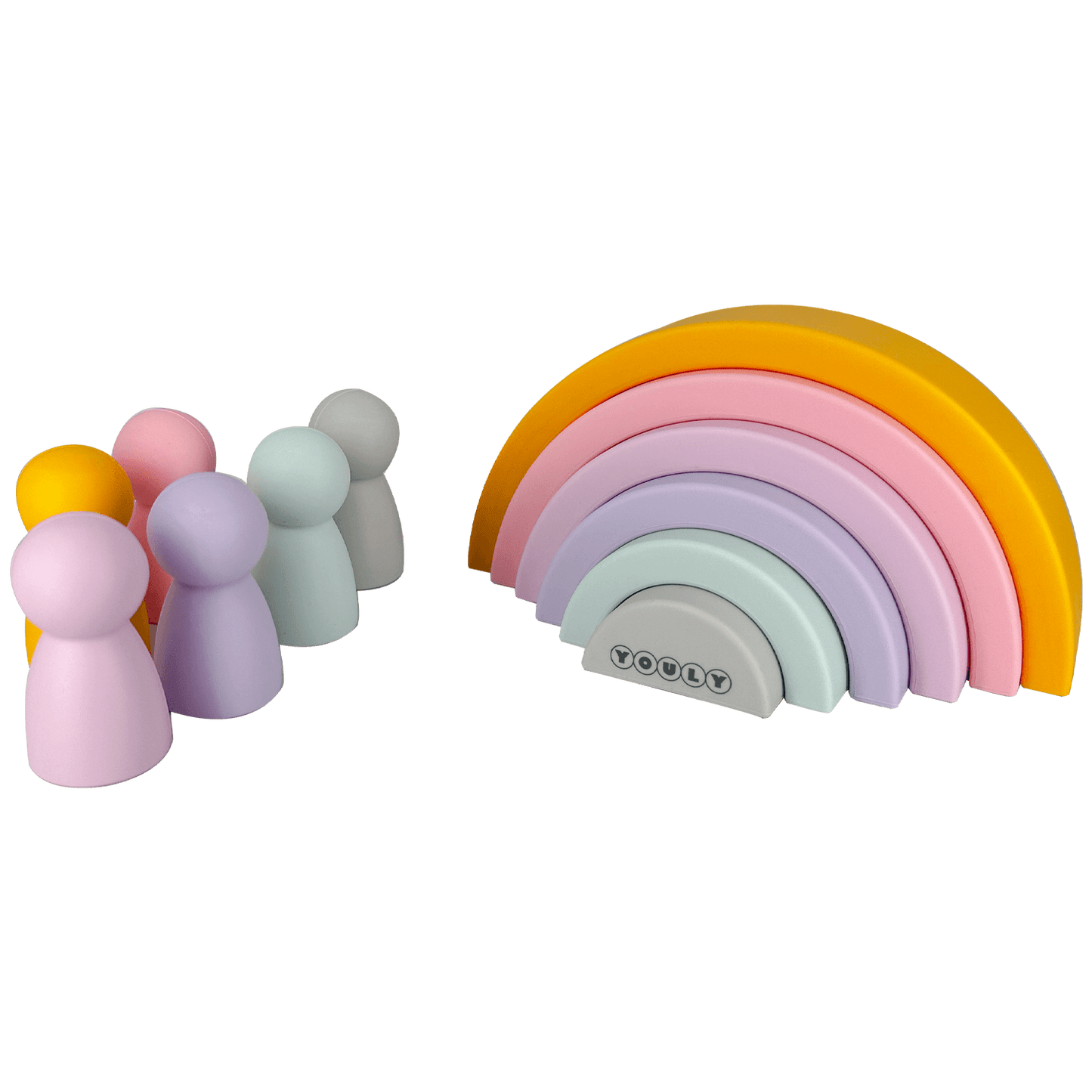 Montessori Regenboog Pastel - Veilig Speelgoed voor Kinderen - Youly