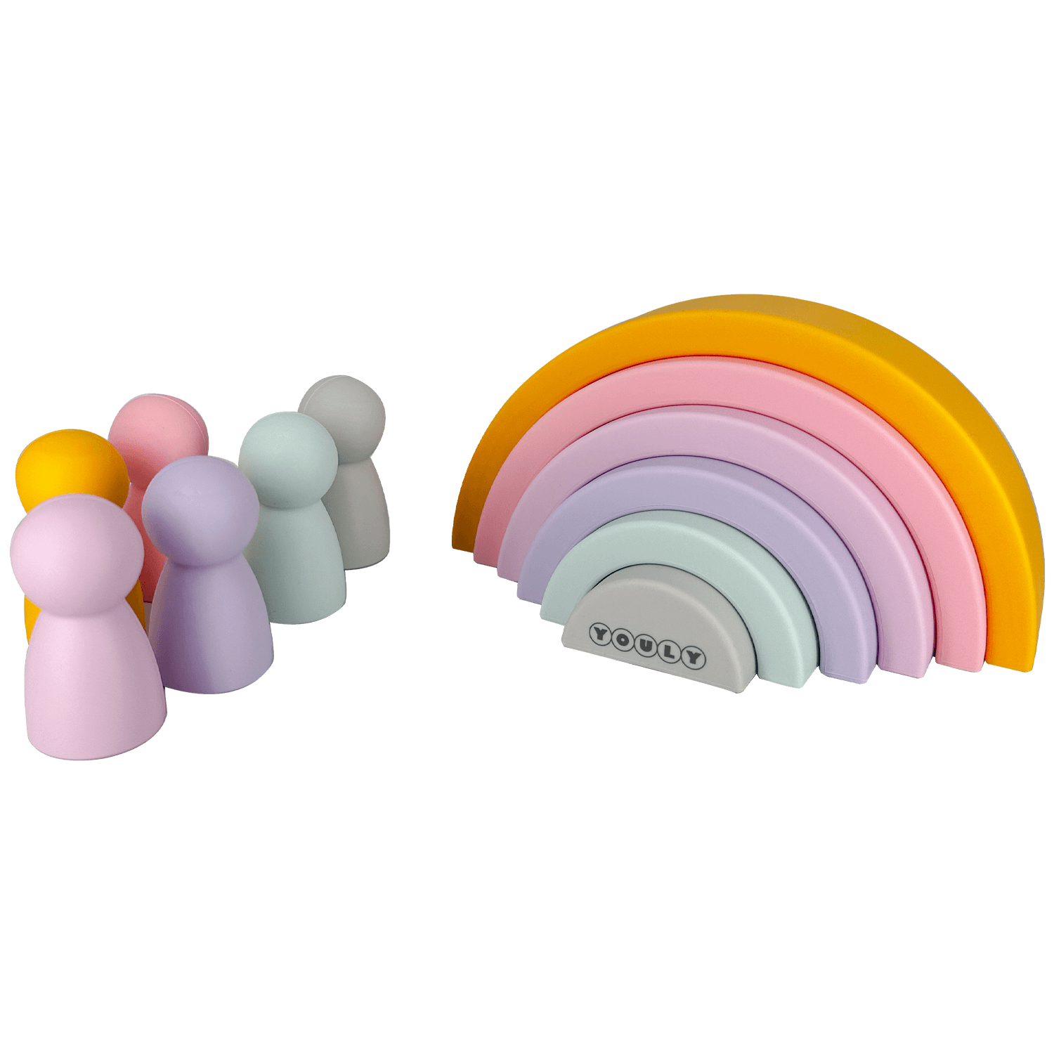 Montessori Regenboog Pastel - Veilig Speelgoed voor Kinderen - Youly
