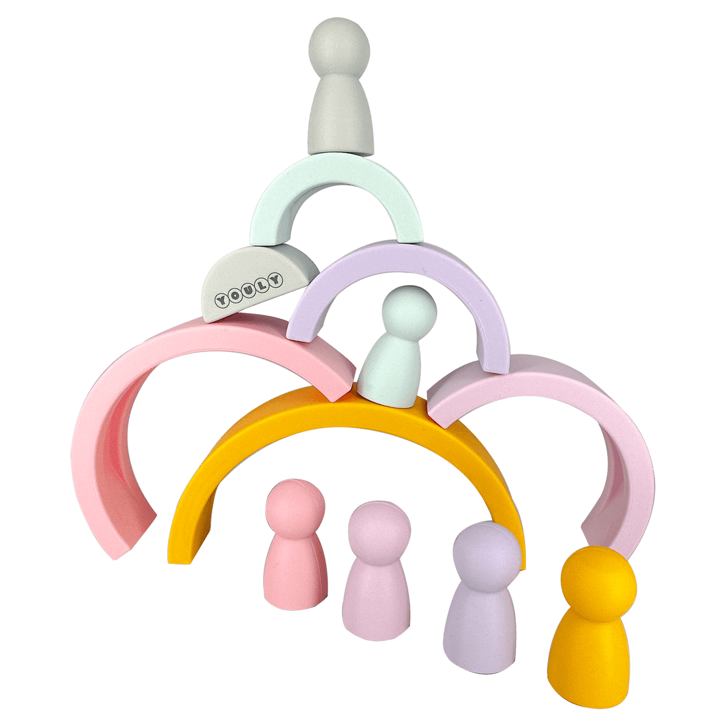 Montessori Regenboog Pastel - Veilig Speelgoed voor Kinderen - Youly