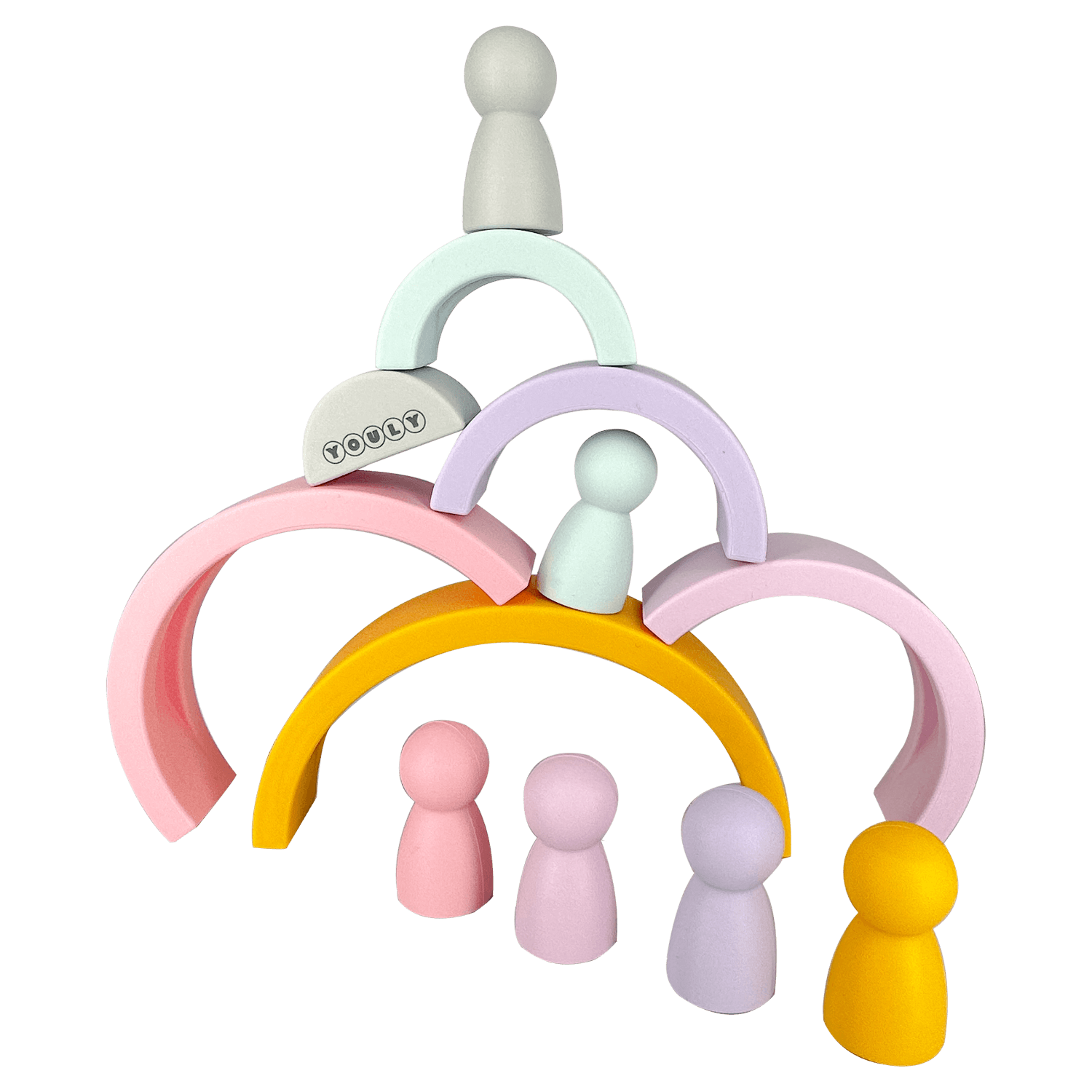 Montessori Regenboog Pastel - Veilig Speelgoed voor Kinderen - Youly